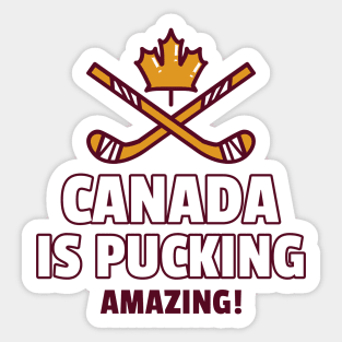 Canada Day Canadian Pride Hockey Sticker